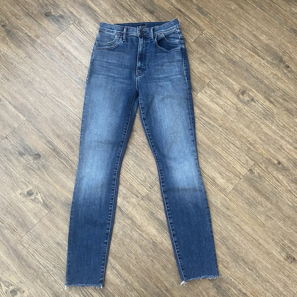 MOTHER The Stash Swooner High Rise Ankle Skinny Jeans Chick Flick Size 26 - Picture 2 of 12